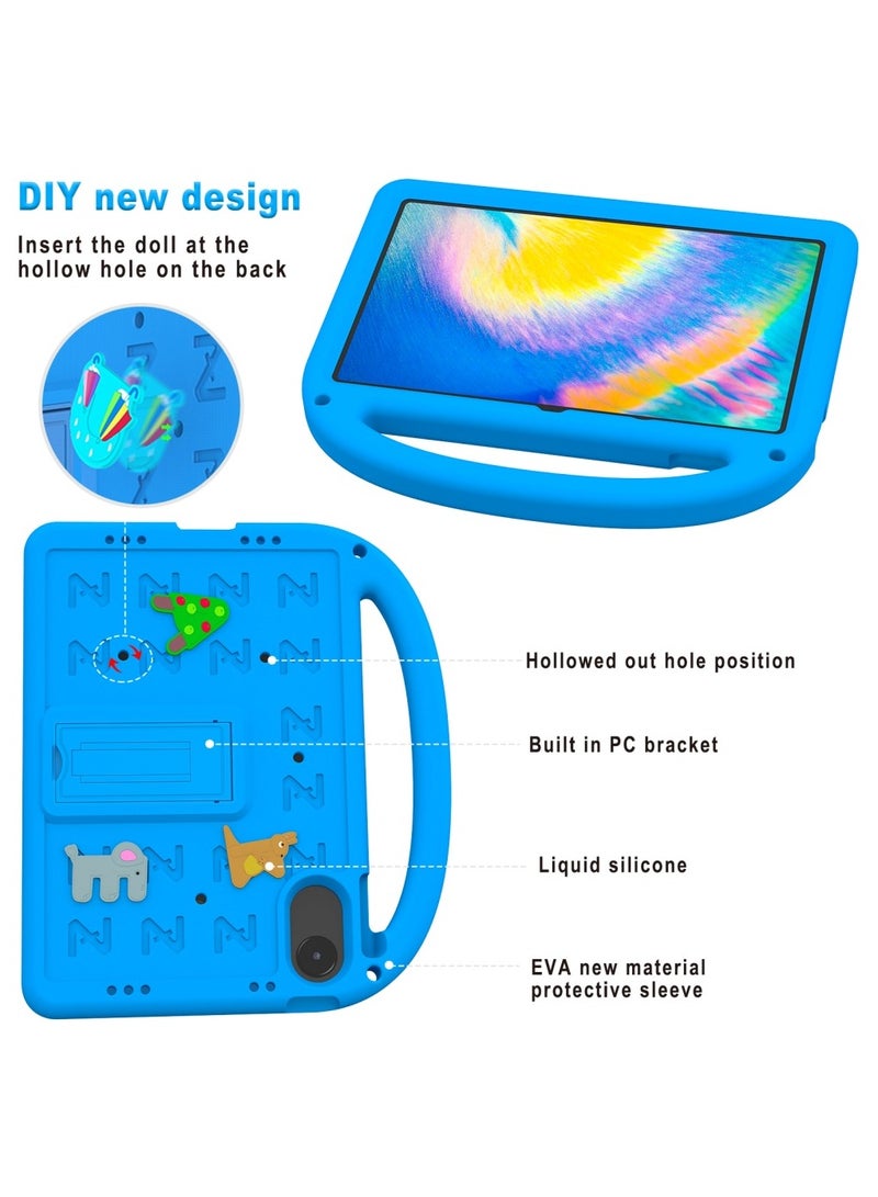 快翻 · 通用领域 قضية الأطفال لشياومي ريدمي باد 2 11 بوصة صدرت عام 2025 ، رغوة إيفا خفيفة الوزن مقاومة للصدمات غطاء لوحي مزدوج مع مقبض وقف قضية للأطفال Firendly (أزرق) - Image 2