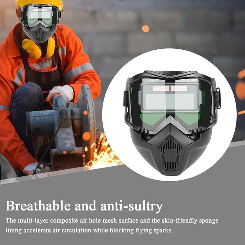 Hetkrishi Auto Darkening Welding Helmet - Powers Welding Masks with 1/1/1/2 Optical Grade Filter - Regular & True Color Instant Eye Protection - Smart Filter Technology Masks for Welding & Spraying - Image 4