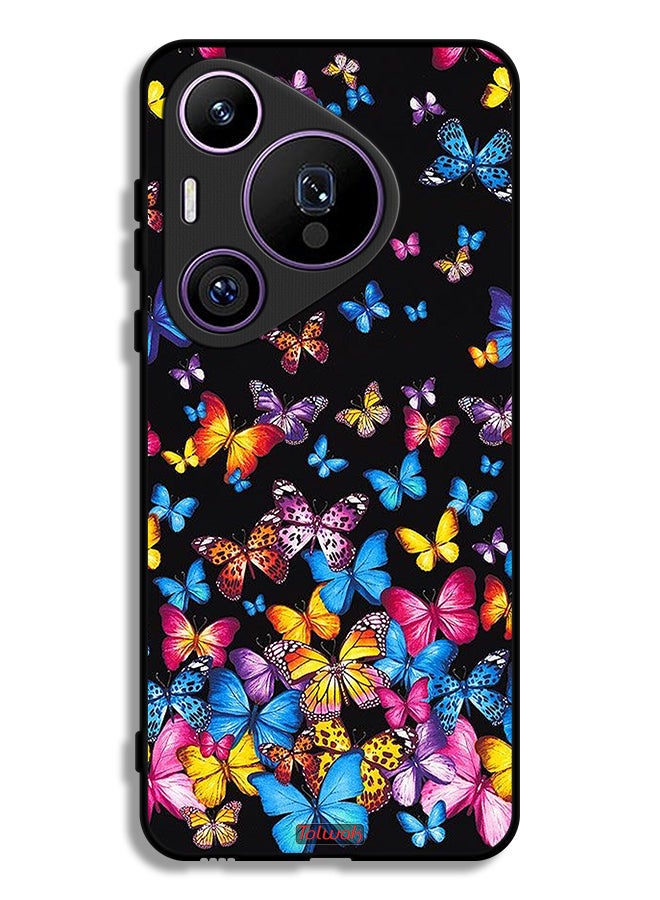 Tolwak Huawei Pura 70 Pro Protective Case Cover Colorful Butterflies - Image 1
