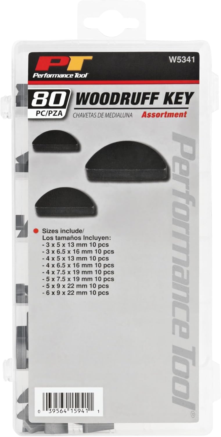 Performance Tool W5341 80pc Woodruff Key Assortment Metric - Image 4