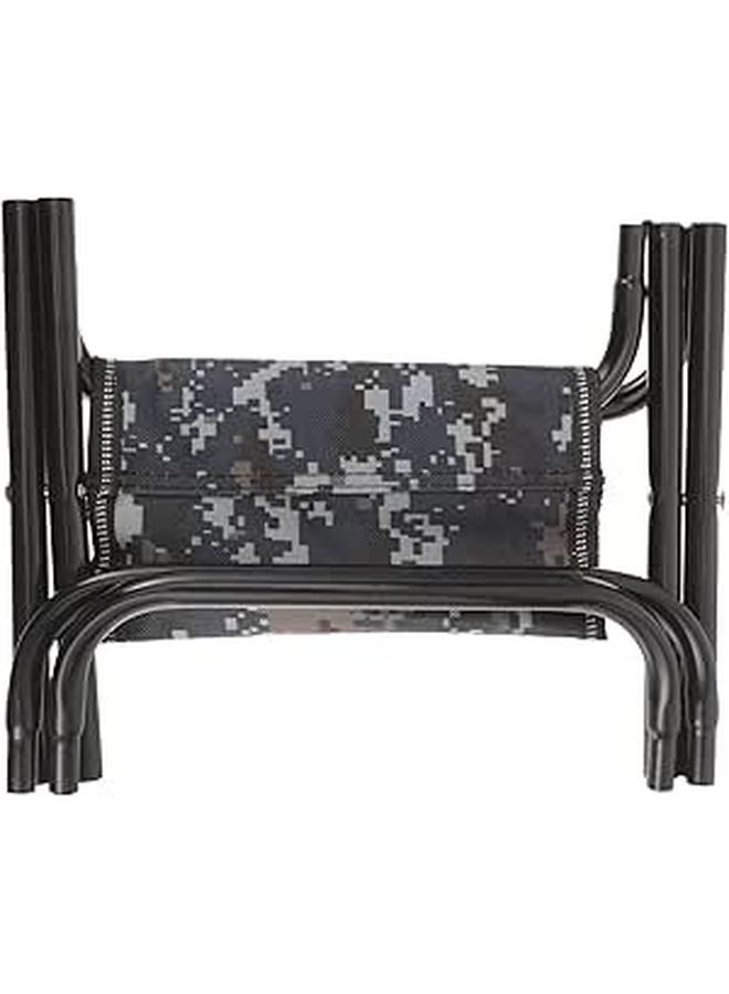 Blue Camouflage Portable Folding Stool Compact Lightweight Chair for Camping Hiking Fishing Outdoor Travel - Image 1
