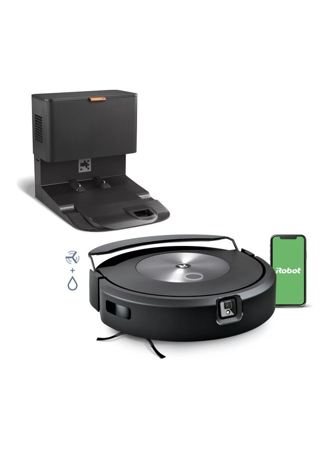 آي روبوت Roomba Combo j7+ مكنسة وممسحة روبوت ذاتية التفريغ - تعمل بالمكنسة الكهربائية والمماسح تلقائيًا دون الحاجة إلى تجنب السجاد، وتحدد العوائق وتتجنبها، ورسم الخرائط الذكية، وأليكسا، مثالية للحيوانات الأليفة - Image 1