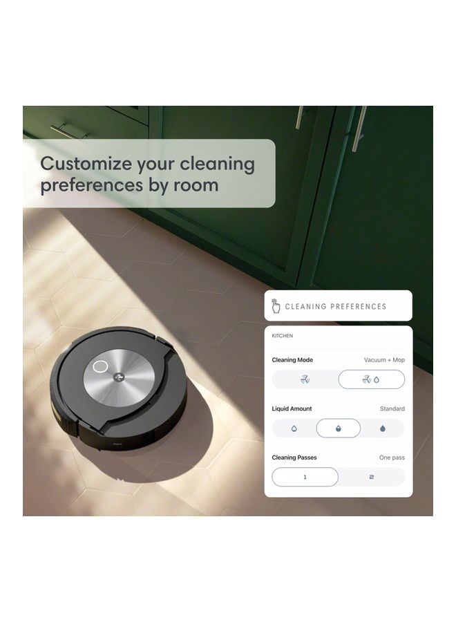 آي روبوت Roomba Combo j7+ مكنسة وممسحة روبوت ذاتية التفريغ - تعمل بالمكنسة الكهربائية والمماسح تلقائيًا دون الحاجة إلى تجنب السجاد، وتحدد العوائق وتتجنبها، ورسم الخرائط الذكية، وأليكسا، مثالية للحيوانات الأليفة - Image 5