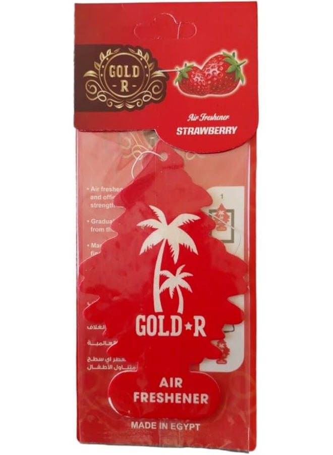 Gold Airfreshener for car - Strawberry - Image 1