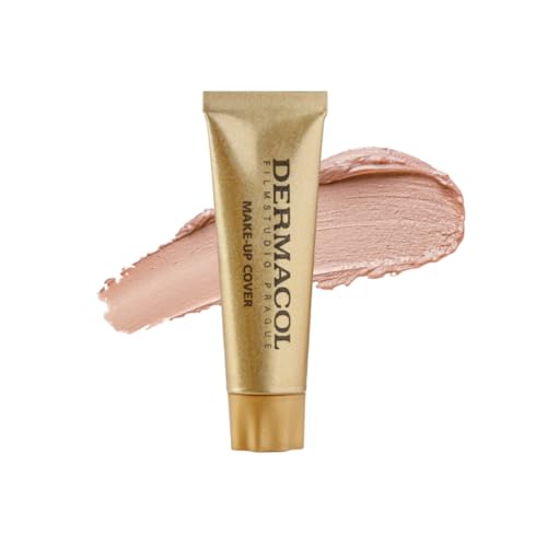 Dermacol Mini Full Coverage Foundation 13g Liquid Matte Makeup with SPF 30 Waterproof Foundation for Oily Skin Acne Under Eye Bags LongLasting Makeup Products Shade 210 - Image 1