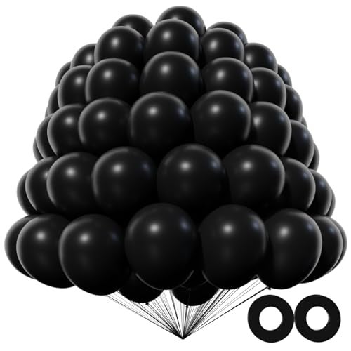 KAWKALSH 200pcs Black Balloons 5 Inch Small Mini Latex Balloons for Party Birthday Baby Shower Anniversary Festival Arch Garland Decoration - Image 1