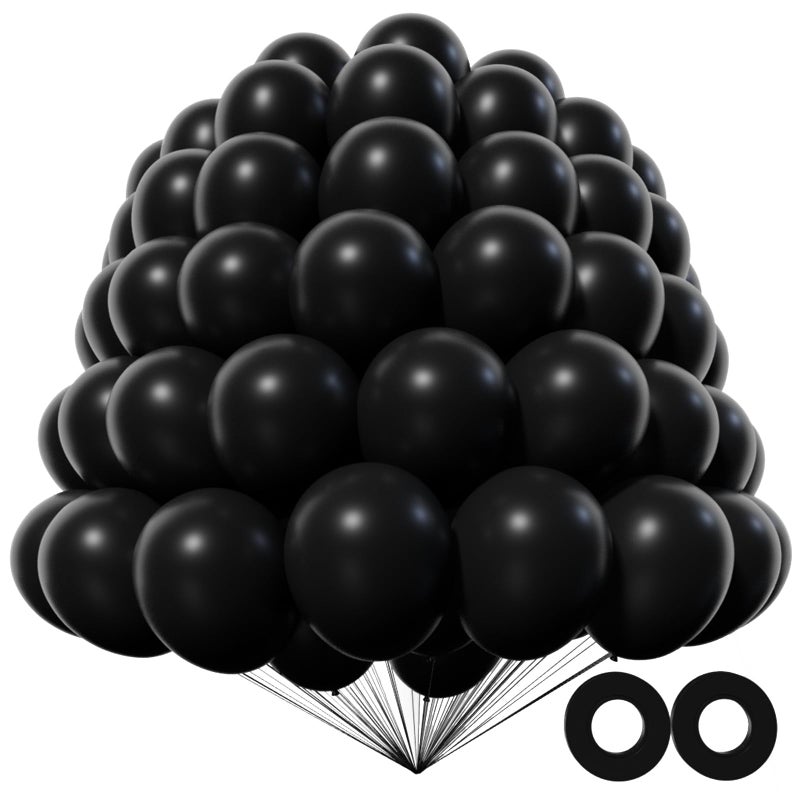 KAWKALSH 200pcs Black Balloons 5 Inch Small Mini Latex Balloons for Party Birthday Baby Shower Anniversary Festival Arch Garland Decoration - Image 3