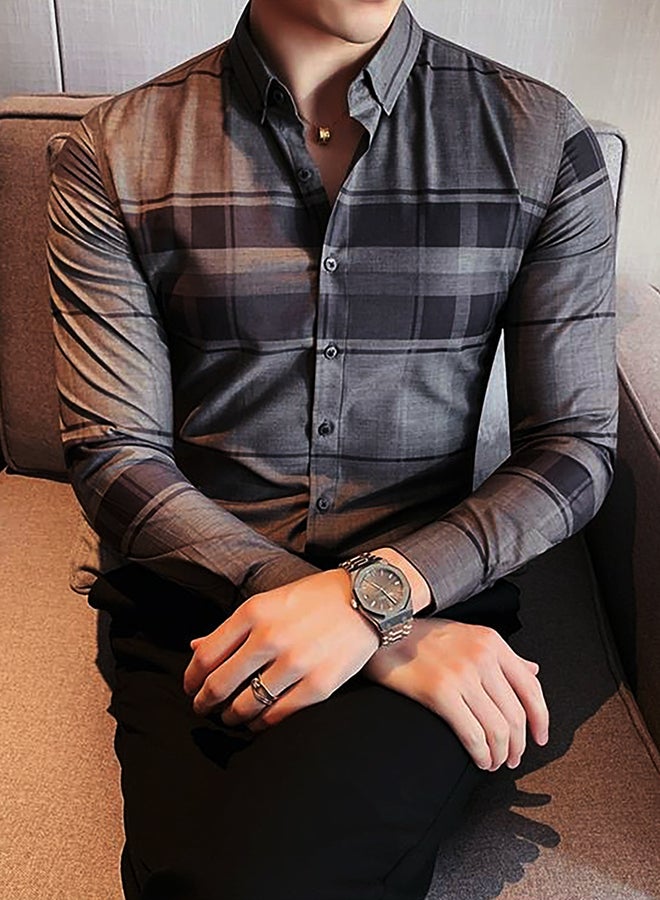 تايك تو قميص مخطط بأزرار أمامية وأكمام طويلة - Image 4