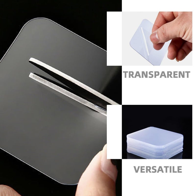 60 Pcs Double Sided Tape Adhesive Pads Traceless Mounting Tape Transparent Multifunctional Wall Stickers For Home Office Crafts - Image 4