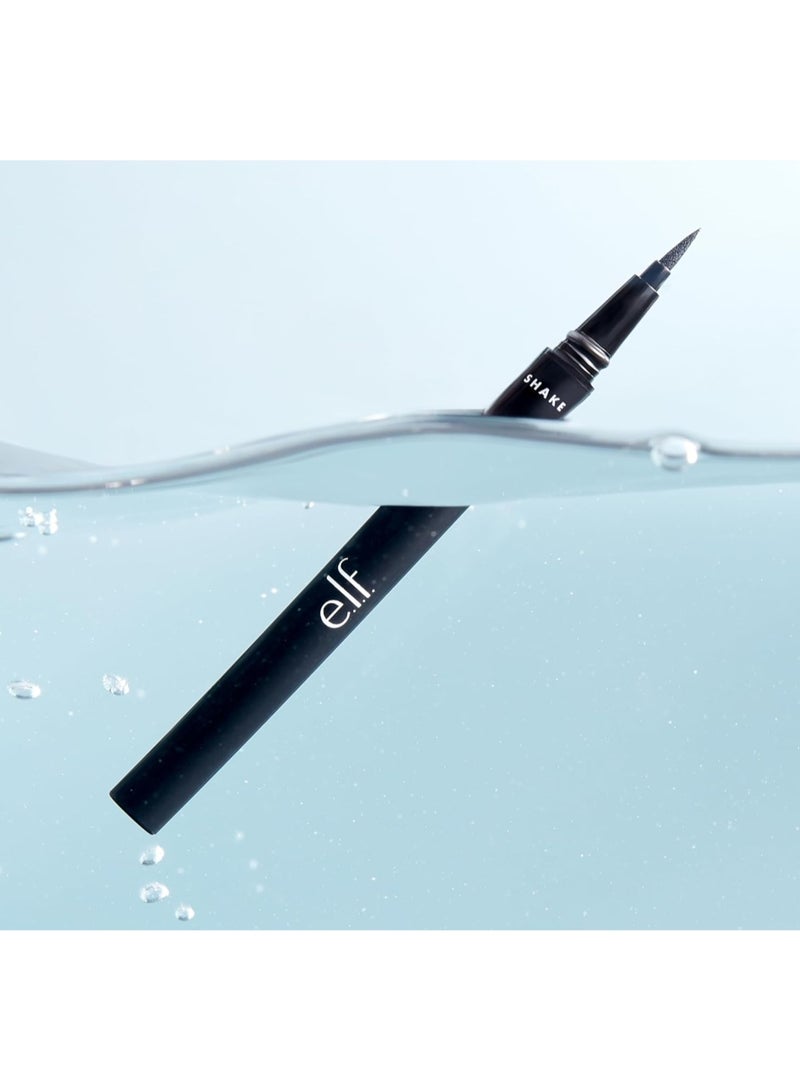 إلف قلم تحديد العين H2O مقاوم للماء يدوم طويلا ذو لون كثيف لإطلالة جريئة أسود غامق مطفي غير لامع 0.7 مل - Image 2