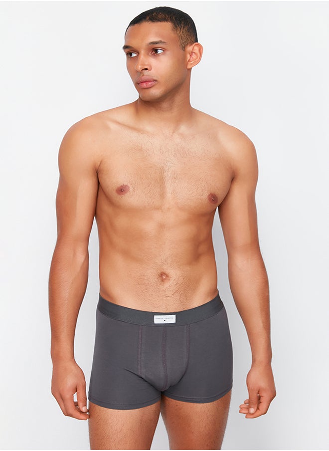 trendyol Multicolored 3 Pack Basic Elastic Labeled Cotton Boxers TMNSS24BX00002  - Image 3