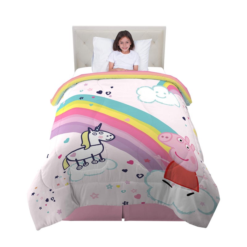 Franco Kids Bedding Super Soft Reversible Comforter TwinFull Peppa Pig