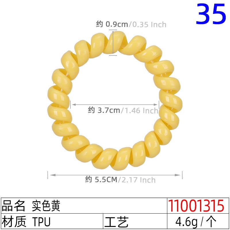 Loquat Korean Mermaid Hair Ties Scrunchies 11001315#Solid yellow