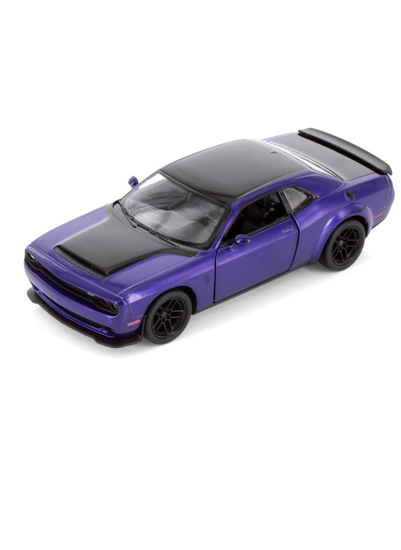 Kinsmart 2023 Dodge Challenger SRT Demon 170, Purple -1/40 Scale Diecast Model Toy Car  - Image 1