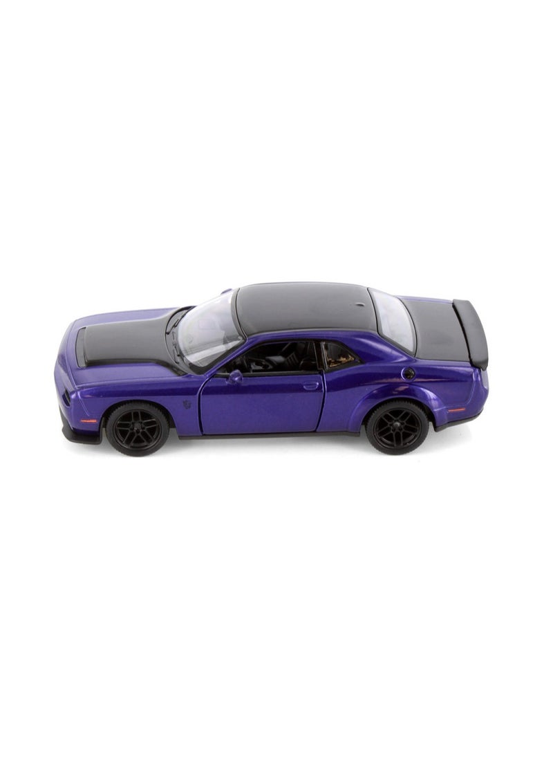 Kinsmart 2023 Dodge Challenger SRT Demon 170, Purple -1/40 Scale Diecast Model Toy Car  - Image 2