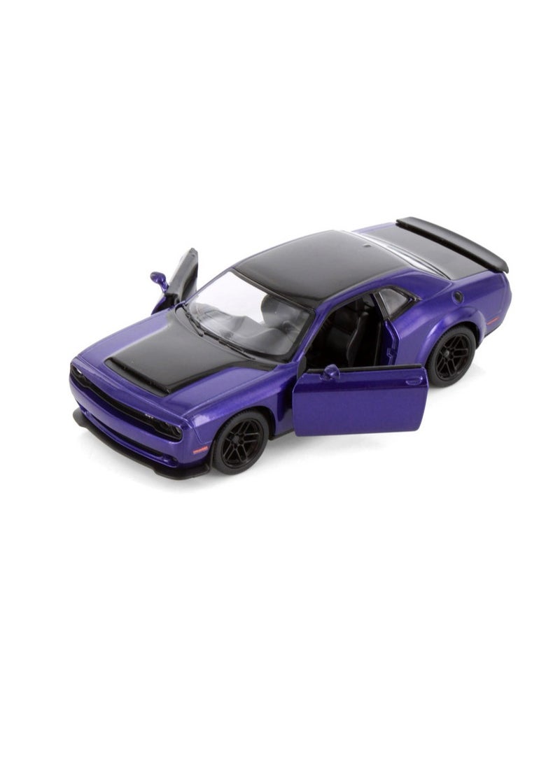 Kinsmart 2023 Dodge Challenger SRT Demon 170, Purple -1/40 Scale Diecast Model Toy Car  - Image 3