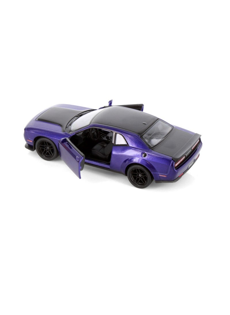 Kinsmart 2023 Dodge Challenger SRT Demon 170, Purple -1/40 Scale Diecast Model Toy Car  - Image 4