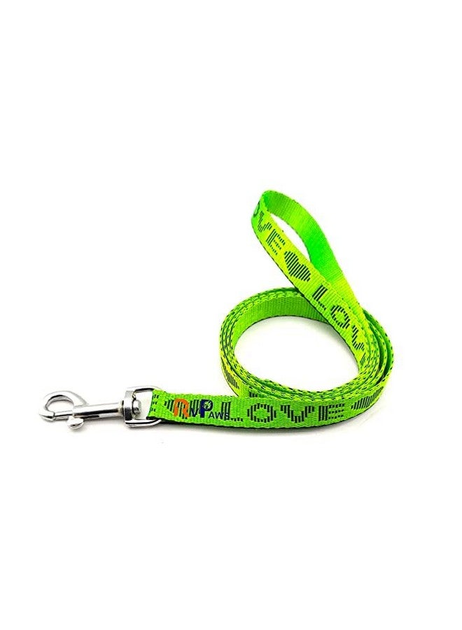 Combo 15 Mm Nylon Love Printed Harness And Adjustable Leash Set | 0.5 Inch Harness Set Dogs And Puppies (Light Green) - Image 3