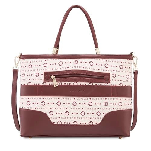 Caprese Peace Tote Bag, Large | Stylish Handbag for Women with Laptop Compartment |Spacious, Versatile Office & Daily Essentials Tote, Detachable Sling Strap, Multi-Organizational Pockets (Off-White) - Image 2