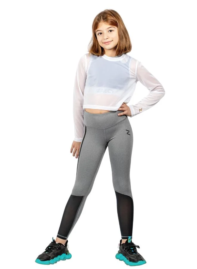 زيسي Girl's Mesh Crop Top