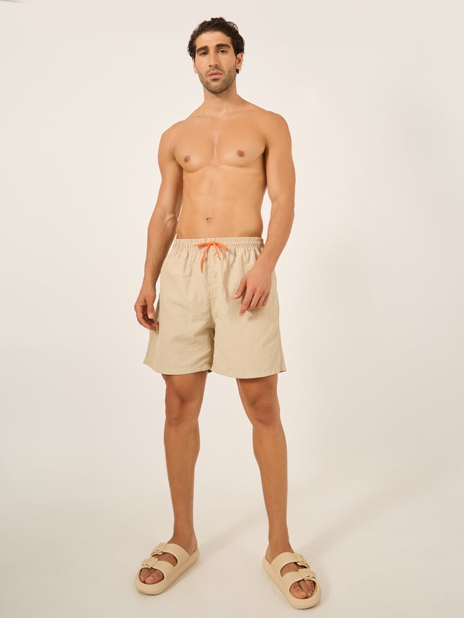 Styli Styli Solid Contrast Drawstring Swim Shorts  - Image 2