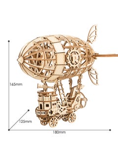 Robotime Rolife Airship Model TG407, Assembly Brain Teaser 3D Wooden Puzzle DIY Build Model Crafts Kits, Unique Home Decor Birthday Gifts for Teens or Adults  - Image 2