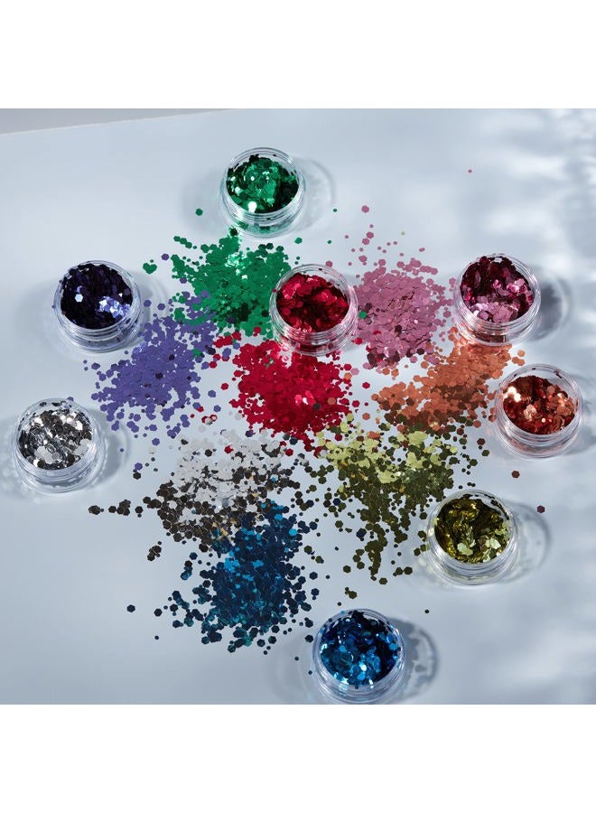 Smiffys Classic Chunky Glitter Green - Image 4