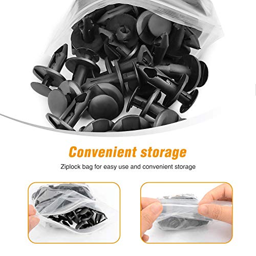 GOOACC 40PCS Nylon Bumper Fastener Rivet Clips 8mm for GM 21030249 Ford N807389S & Chrysler 6503598 Automotive Assembly Expansion Screws Kit - Image 4