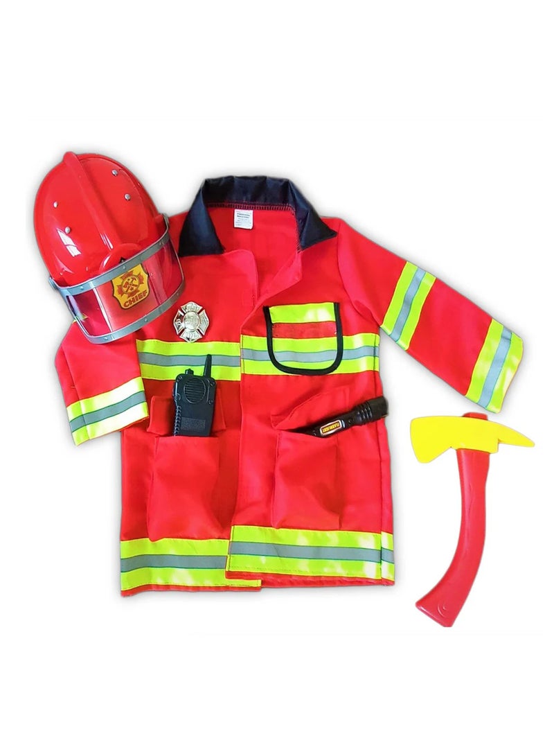 Le Sheng Kid's Firefighter Costume, Size Fits Most Children 3-8 Years Years Old, Role Play Costume, No 0951-9 - Image 2