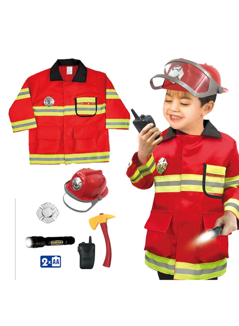 Le Sheng Kid's Firefighter Costume, Size Fits Most Children 3-8 Years Years Old, Role Play Costume, No 0951-9 - Image 3