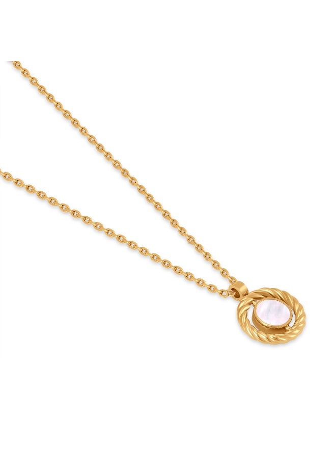 غاي لاروش قلادة من عرق اللؤلؤ مطلية بالذهب للنساء - Image 2