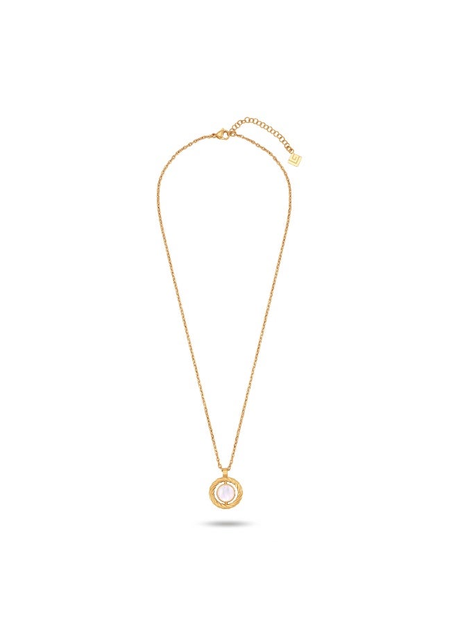 غاي لاروش قلادة من عرق اللؤلؤ مطلية بالذهب للنساء - Image 1