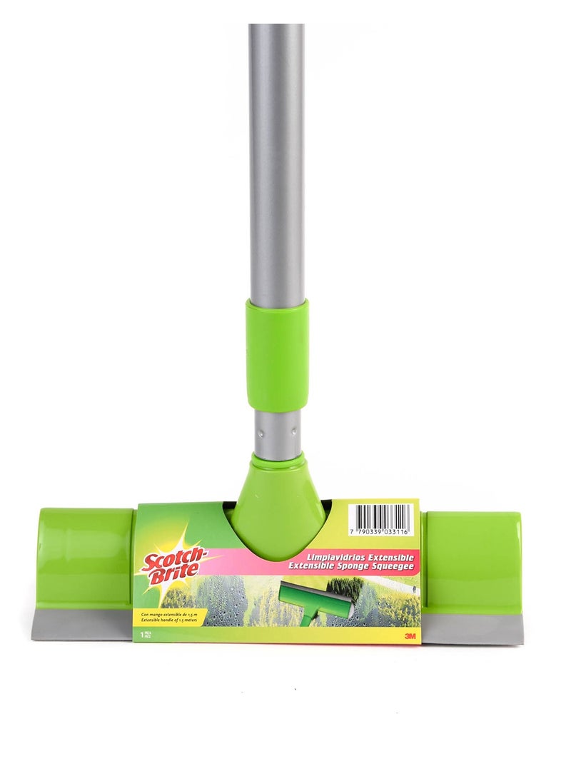 Scotch Brite Window Cleaner With Telescopic Stick (Extendable Handle) AS425, 1 set/pack | Easy to clean | Easy to use | Squeegee Window Cleaner | Glass Scraper | Wiper | Window Cleaning | Leaning Mop - Image 2