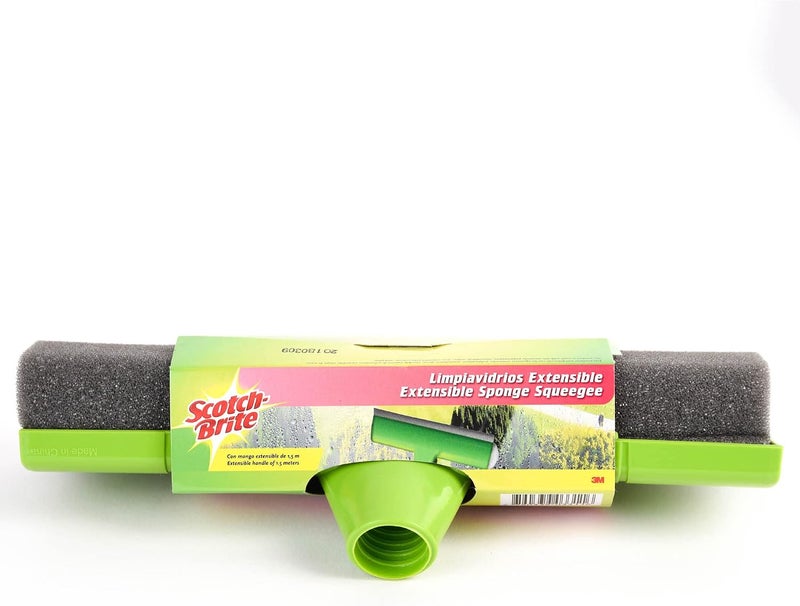 Scotch Brite Scotch-Brite Extendable Window Cleaner with Telescopic Stick - Green and Grey - Image 3