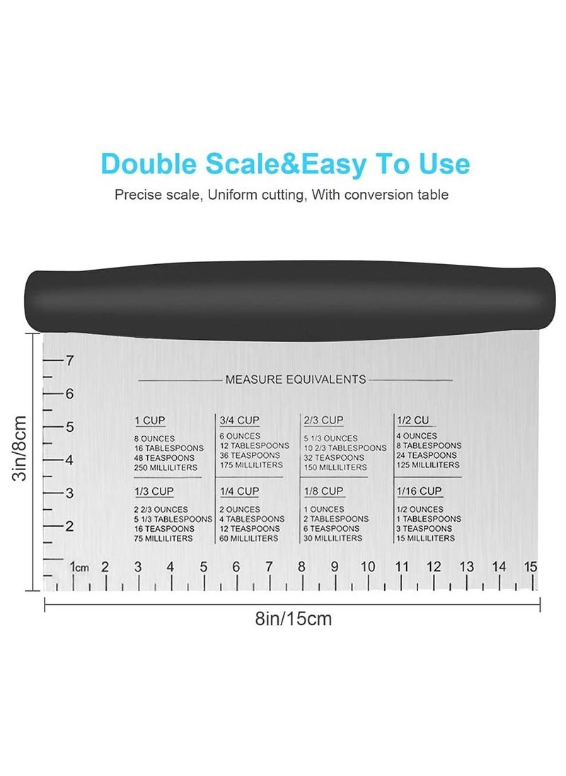 Oasisgalore Pro 6-Inch Bench Dough Scraper and Cutter, Stainless Steel Pastry Tool (1 Pack)  - Image 2