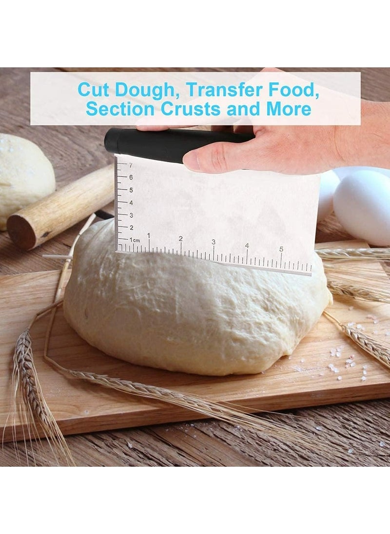 Pro 6-Inch Bench Dough Scraper and Cutter, Stainless Steel Pastry Tool (1 Pack)