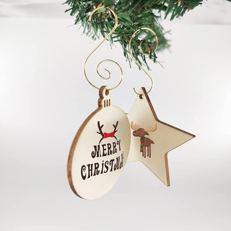 Tantrix Ornament Hooks, Christmas Ornament Hangers, Christmas Tree Hanger Baubles Ball Metal Hooks Xmas Decoration S Hooks, 45mm 100 PCS - Image 3