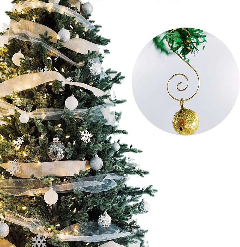 Tantrix Ornament Hooks, Christmas Ornament Hangers, Christmas Tree Hanger Baubles Ball Metal Hooks Xmas Decoration S Hooks, 45mm 100 PCS - Image 4