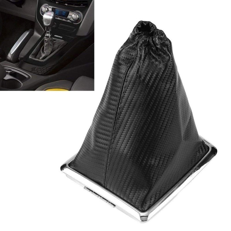 Spedy Car Gear Lever Leatherette Cover Black for Tata Indigo speboone458