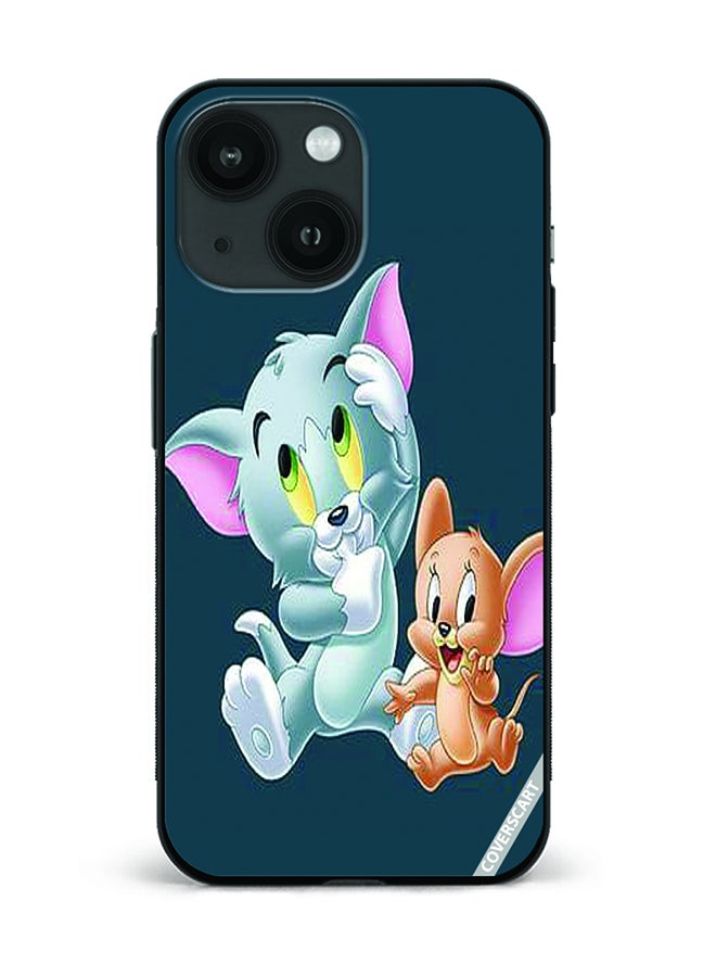 Protective Case Cover For Apple iPhone 15 Tom Jerry Design Multicolour