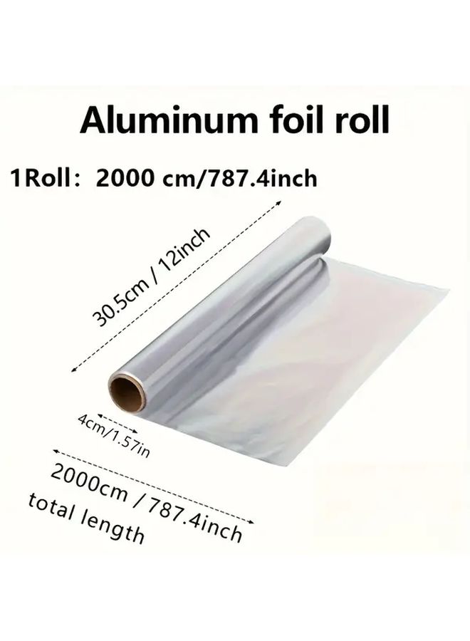 Heavy Duty Extra Thick Large Aluminum Foil Roll Super Wide 11.81x787.4 Inches Baking Paper Suitable For Oven BBQ Frying Extreme Heat Resistant Non Stick Easy To Clean Commercial And Home Kitchen Use Disposable Essential Grilling Item - Image 3