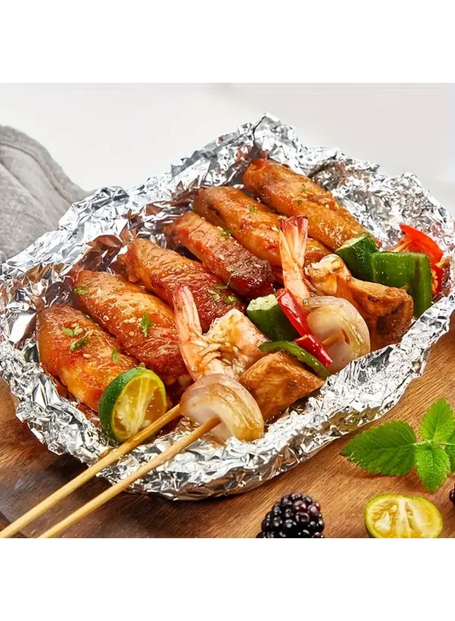 Heavy Duty Extra Thick Large Aluminum Foil Roll Super Wide 11.81x787.4 Inches Baking Paper Suitable For Oven BBQ Frying Extreme Heat Resistant Non Stick Easy To Clean Commercial And Home Kitchen Use Disposable Essential Grilling Item - Image 5