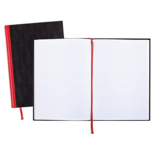 Black n' Red Notebook, Business Journal, 11-3/4" x 8-1/4", 96 Sheets, Ruled, Optik Paper, Hardcover, Casebound, Black (D66174) - Image 3