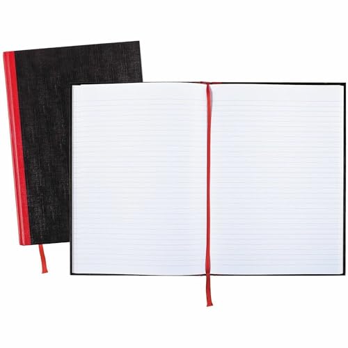 Black n' Red Notebook, Business Journal, 11-3/4" x 8-1/4", 96 Sheets, Ruled, Optik Paper, Hardcover, Casebound, Black (D66174) - Image 5
