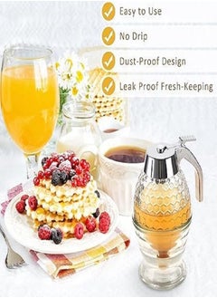 Elegant Honey Dispenser with Stand, Honey Container No Drip Honey Jar Maple Syrup Dispenser Comb Shaped Honey Pot Honey Dispenser Squeeze Bottle - pzsku/Z8B3340B38E5F6E3C0169Z/45/_/1734431322/29eb373b-a90d-42cf-9ca3-913c6b81b27c