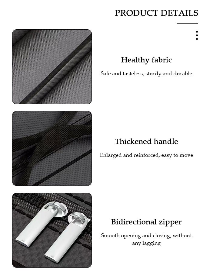 DUNISO 2 Pcs Extra Large Moving Bags,Heavy Duty Moving Totes with Two-Way Zippers Thicken Handles,Large Capacity Packing Totes,Water-Resistant Duffle Bag for Travel College Dorm - Image 3