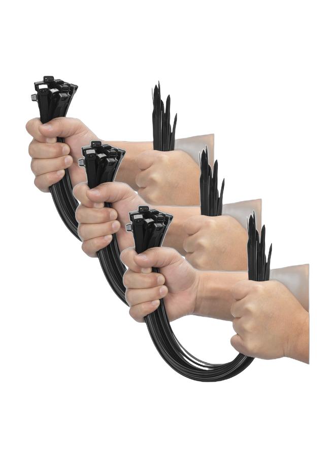 Cable Ties 500mm x 5mm - Black Nylon Zip Tie Wrap - Self-Locking for Home, Office, Garden, Garage, and Workshop (Pack of 100) - Image 1