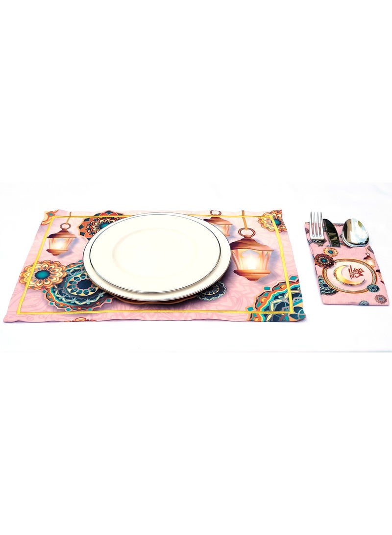 Alwan Ramadan Set of 6 Place Mats and 6 Cutlery Holders - Image 2
