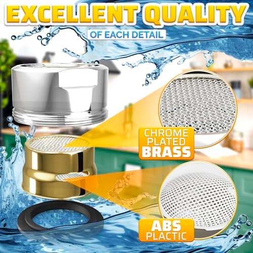 SIMAX 4Pcs Bathroom Faucet Aerator Replacement - 15"/16" 24mm Kitchen Bathroom Sink Attachment High Flow Aerator for Sink Faucet Aerators M24 Male Thread - Image 4