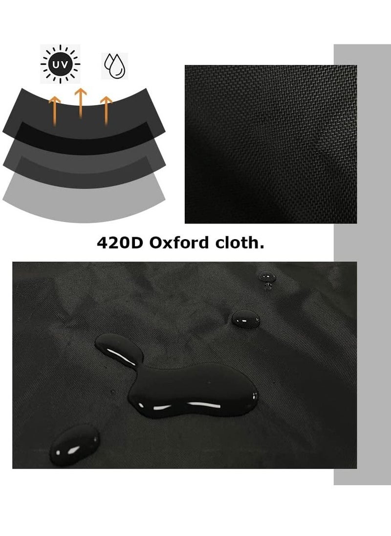 HomarKet Patio Hanging Egg Chair Cover Waterproof Wicker Egg Swing Chair Covers Double Outdoor Furniture Protector Dust-Proof 231cm X 200cm Black (2-3 People)  - Image 5
